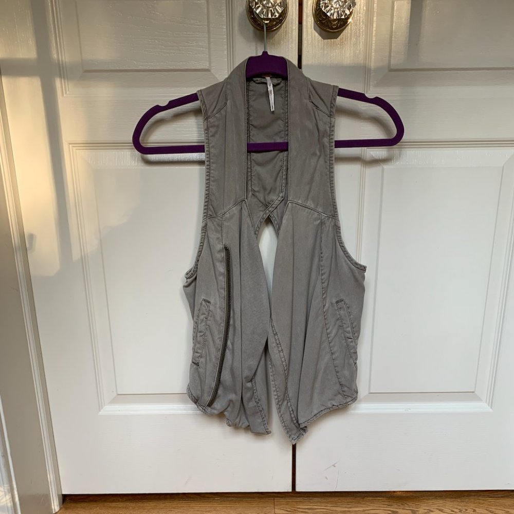 Taupe Free People Sleeveless Vest
